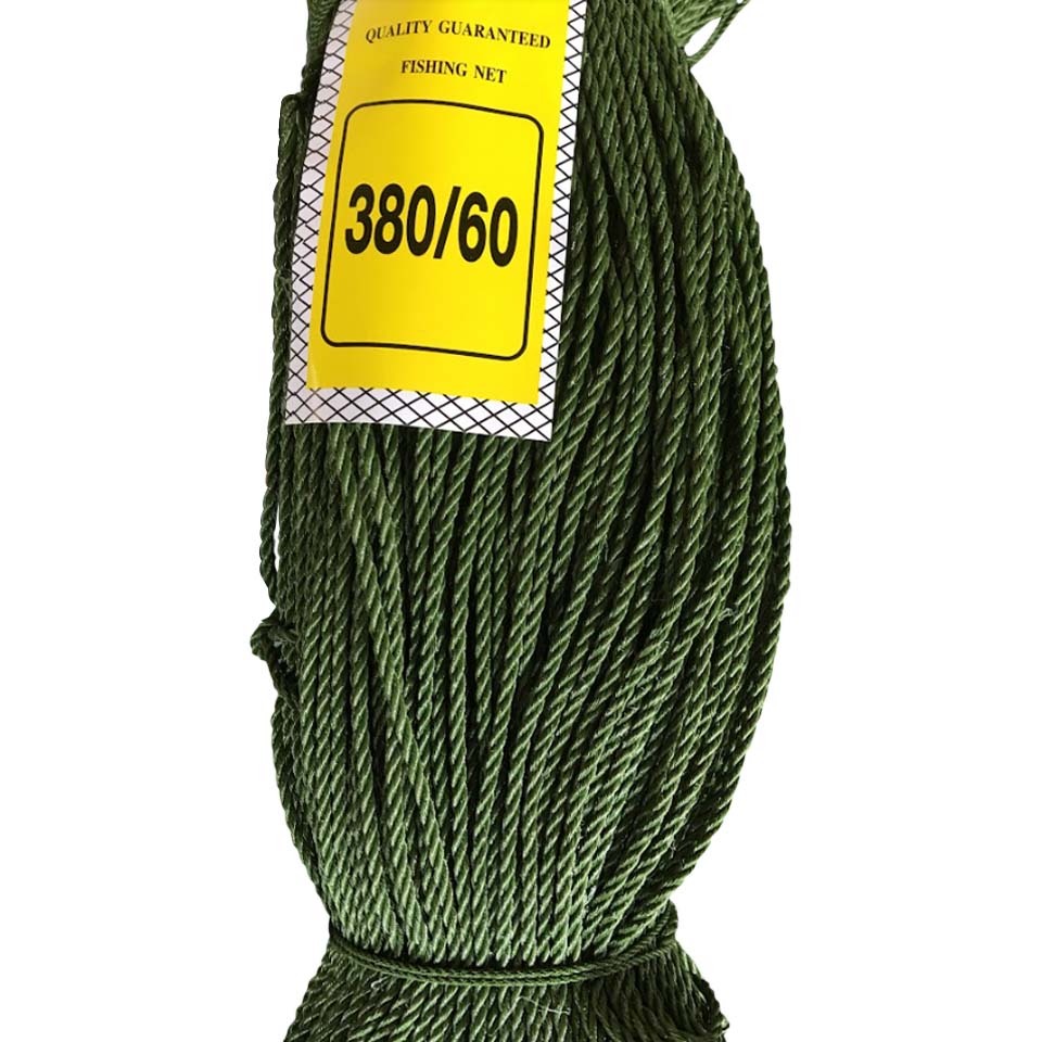 ด้ายเขียว ด้ายไนล่อนสีเขียว ด้ายโปลีเขียวใจ เชือกเขียวเล็ก เบอร์ 380/60