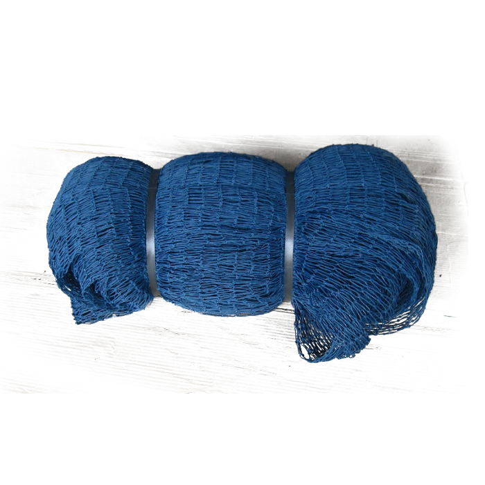 ตาข่ายอวนโปลี (สีฟ้า) เชือกหนา 2มม. เบอร์ 700/15 ตา 6 ซม. กว้าง 4 เมตร ยาว 30 เมตร (ผืน)