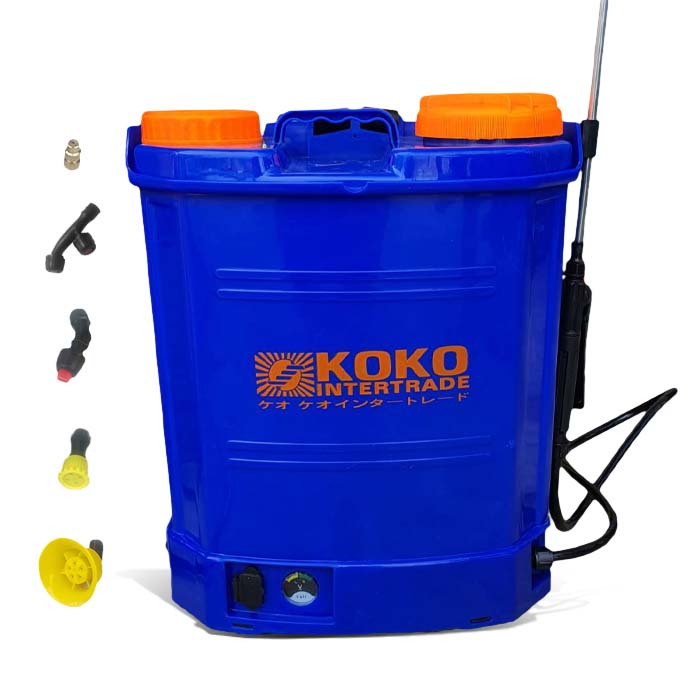 เครื่องพ่นยาแบตเตอรี่ KOKO แรงดัน 5.5 บาร์ ความจุ 20 ลิตร สีน้ำเงิน